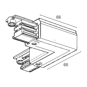DELTA LIGHT Track Corner 90Ø In W 200 01 34 W