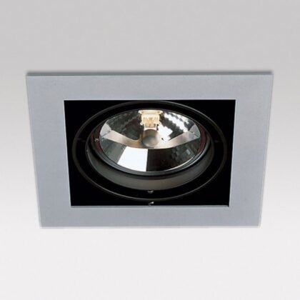 DELTA LIGHT Grid in 1 QR Inbouwdownlight 100W QR-LP111 G53 12V 0-30° IP20 alugrijs zwart 202 62 00 01 A-B