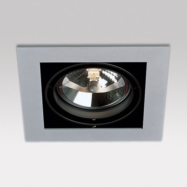 DELTA LIGHT Grid in 1 QR Inbouwdownlight 100W QR-LP111 G53 12V 0-30° IP20 alugrijs zwart 202 62 00 01 A-B