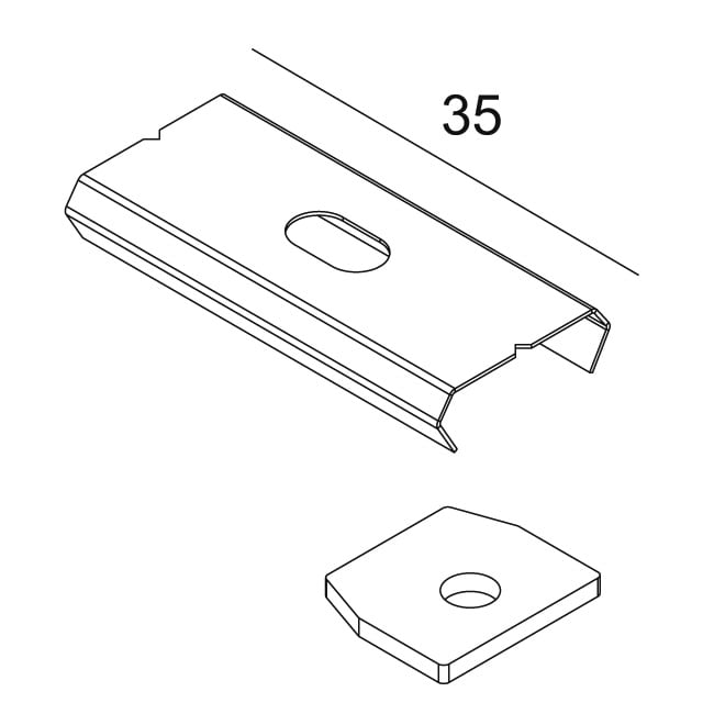 DELTA LIGHT SLM26L - fixation set [2pcs] 23358 1410