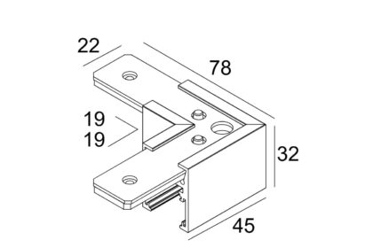 DELTA LIGHT SLM26L - CORNER SET 90  B 23358 9640 B