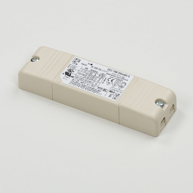 DELTA LIGHT Led voeding 15W 350mA 240V max. 12x1W Powerled 115x34x19mm IP20 300 90 91