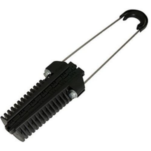DIVERS TELECOM AC56R 140 mm : Ankerklem voor glasvezelkabel met Ø 5-6mm met inox spandraad 09933