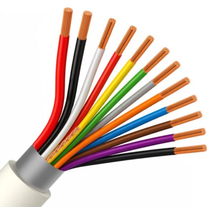 DIVERSE KABELS Alarmkabel+voeding globaal afgeschermd PVC/PVC wit Eca 2X0