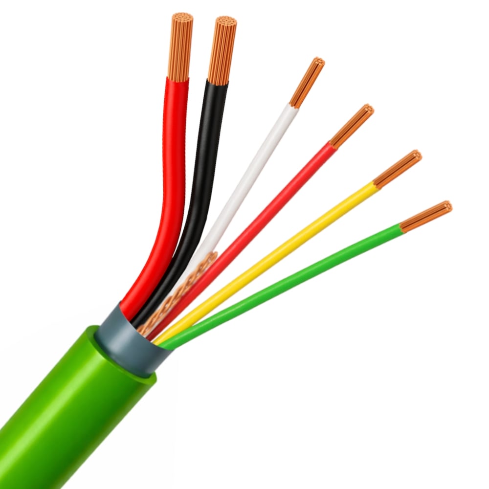DIVERSE KABELS Alarmkabel+voeding globaal afgeschermd LS0H/LS0H groen Cca s1d2a1 2X0