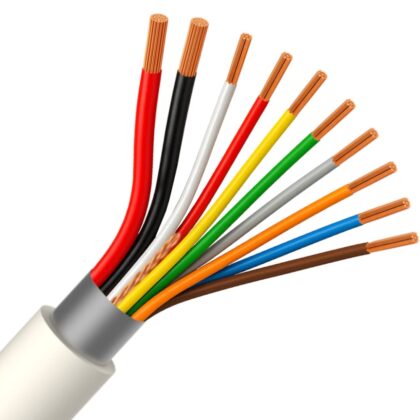 DIVERSE KABELS Alarmkabel+voeding globaal afgeschermd PVC/PVC wit Eca 2X0