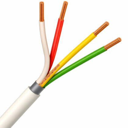 DIVERSE KABELS Alarmkabel globaal afgeschermd PVC/PVC wit Eca 4X0