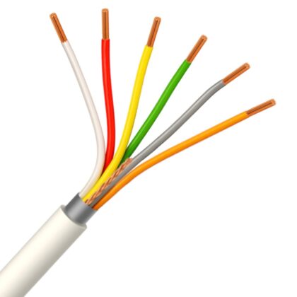 DIVERSE KABELS Alarmkabel globaal afgeschermd PVC/PVC wit Eca 6X0