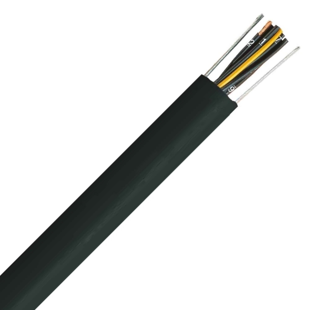 DIVERSE KABELS Flexibele liftkabel rond met zijdelingse stalen draagorganen PVC 12x1