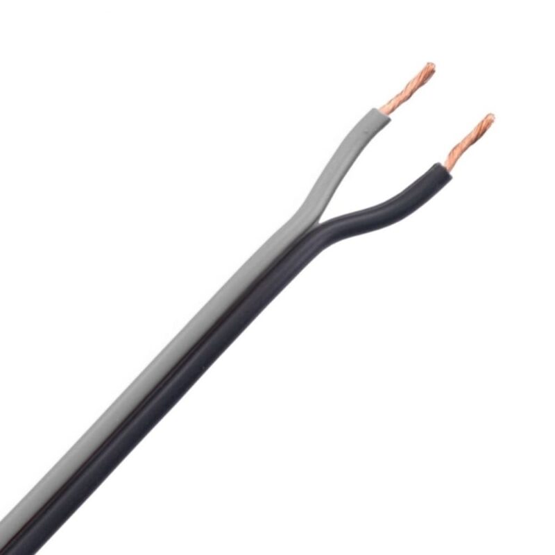 DIVERSE KABELS Luidsprekerkabel PVC grijs/zwart binnen Eca 2x0