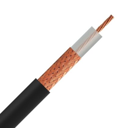 DIVERSE KABELS Coax 50 Ohm MIL-C-17F PVC zwart meerdradig koper Eca 10