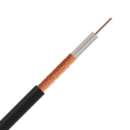 DIVERSE KABELS Coax 75 Ohm MIL-C-17F LS0H zwart IEC 60332-3 massief verkoperd staal 6