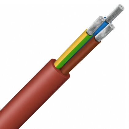 DIVERSE KABELS Silicone kabel +180°C 500V LS0H roodbruin 3G1