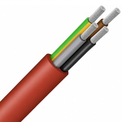 DIVERSE KABELS Silicone kabel +180°C 500V LS0H roodbruin 4G0