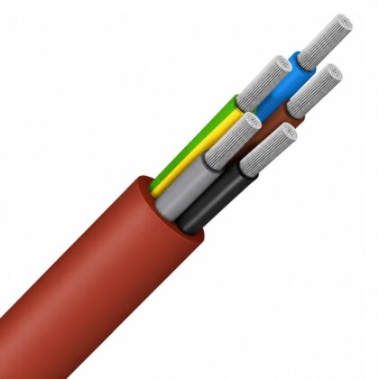 DIVERSE KABELS Silicone kabel +180°C 500V LS0H roodbruin 5G2
