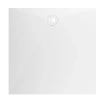 Solid 2.0 douchebak solid surface 900 x 900 x 26 mm - wit - met inliggend afdekplaatje DP.SF.IN.090090.SLS.F001