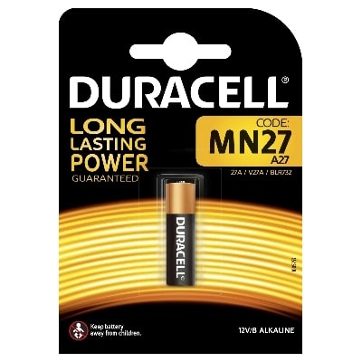 DURACELL Batterij Alkaline Security - 12V - MN27 / A27 / V27A - blister 1 stuk 5000394023352