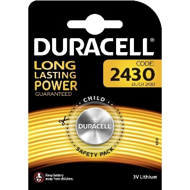 DURACELL Batterij Specialty Lithium - 3V - 2430 / DL2430 / ECR2430 / CR2430 - 1 stuk 5000394030398