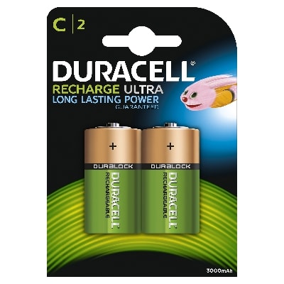 DURACELL Oplaadbare batterij Recharge Ultra - C - 3000mAh - NiMH - blister 2 stuks 5000394055988
