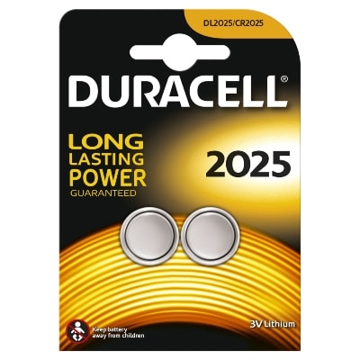 DURACELL Batterij Specialty Lithium - 3V - 2025 / DL2025 / CR2025 - blister 2 stuks 5000394203907