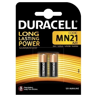 DURACELL Batterij Alkaline Security - 12V - MN21 / A23 / V23GA / 3LR50 - blister 2 stuks 5000394203969