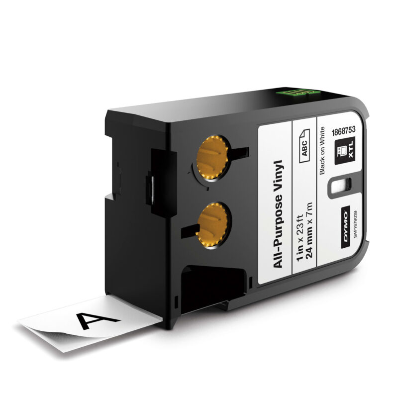 DYMO Universeel Vinyl 24mm zwart op wit DYM-1868753