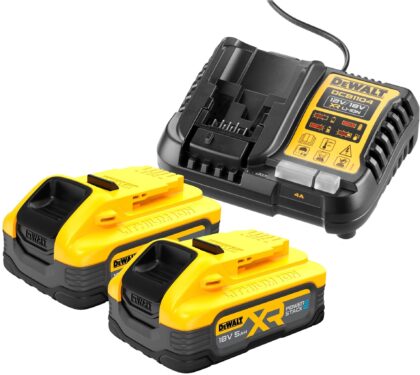 Dewalt 18V XR Accu starterpack (2x DCBP518 + XR multivoltage lader) DCB1104H2-QW