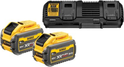 Dewalt 54V XR FLEXVOLT Accu starterpack (2x DCB547 + XR multivoltage duolader) DCB132X2-QW