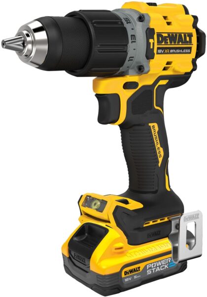 Dewalt 18V XR POWERSTACK Brushless 2-delige set met schroef-/klopboormachine (DCD805) + DCK2050H2T-QW