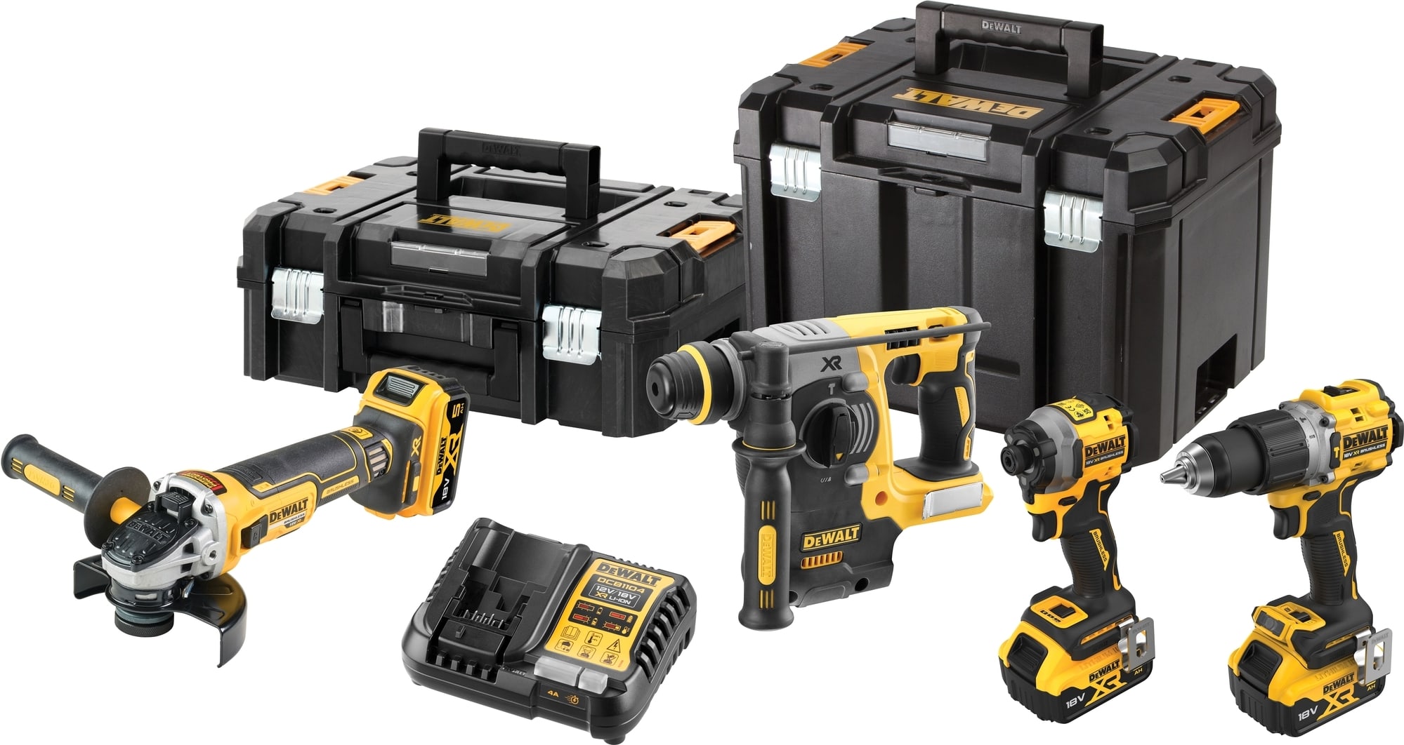 Dewalt Accu combopack DCK429P3T 18V (4-delig) - DCD805+DCF850+DCH273+DCG405 DCK429P3T-QW