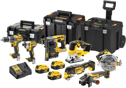 Dewalt 18V XR Brushless 7-delige voordeelset in TSTAK + trolley case 3x 5.0Ah DCK755P3T-QW