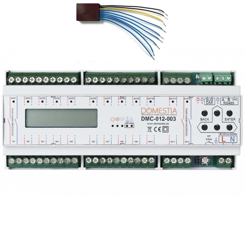 Domestia Start Kit v2 10A - Kaart van 12 tweepolige 10A uitgangen (met 12x DMI-006-001) DKS-012-003