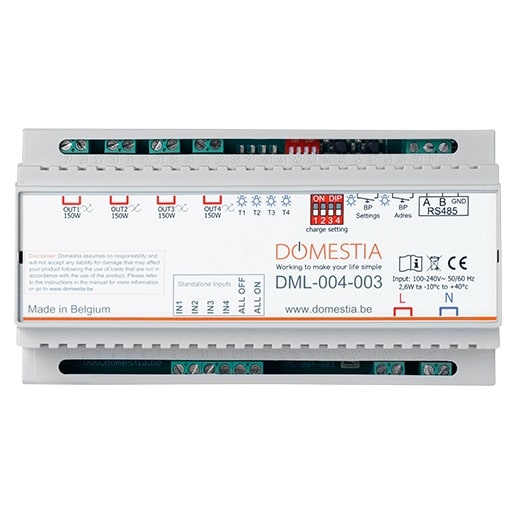 Domestia Uitbreidingsmodule 4 afstandsgedimde uitgangen compatibel met LED DML-004-003