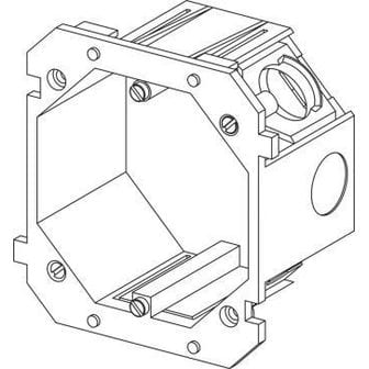 Ductel Enkele toestelbeker in blauwe kunststof voor één mechanisme met draagring TBF1