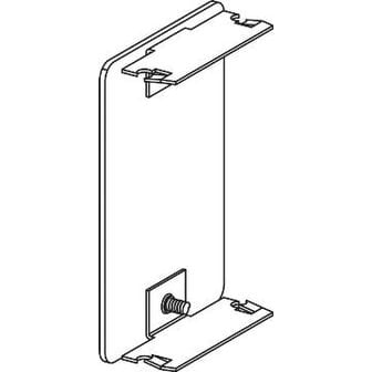 Ductel Eindplaat in wit gelakt aluminium voor Ductel Twist