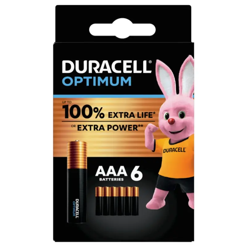 Duracell Batterij alk optimum AAA 6x duracell 163763122