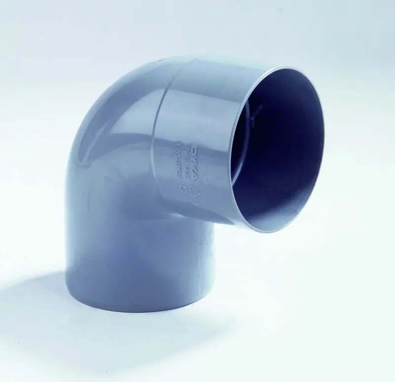 Dyka PVC lijmbocht 90° 100mm MF grijs regenwater (HWA) 20021698