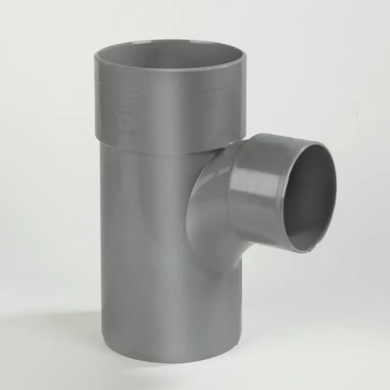 Dyka PVC lijm-T-stuk 87.5° 40mm FFM grijs BENOR-keur afvoer/sanitair 20022182