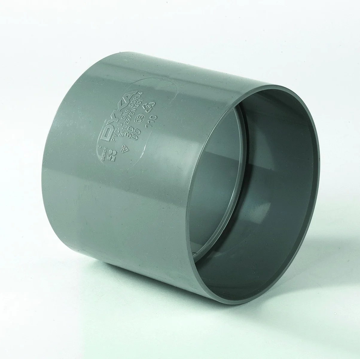 Dyka PVC lijmmof 90mm FF grijs BENOR-keur afvoer/sanitair 20022270