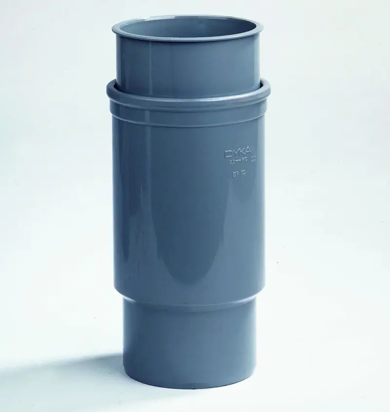 Dyka Polyvinylchlorid (PVC) expansiemof 40mm MF afvoer/sanitair grijs BENOR-keur Dyka 20022420