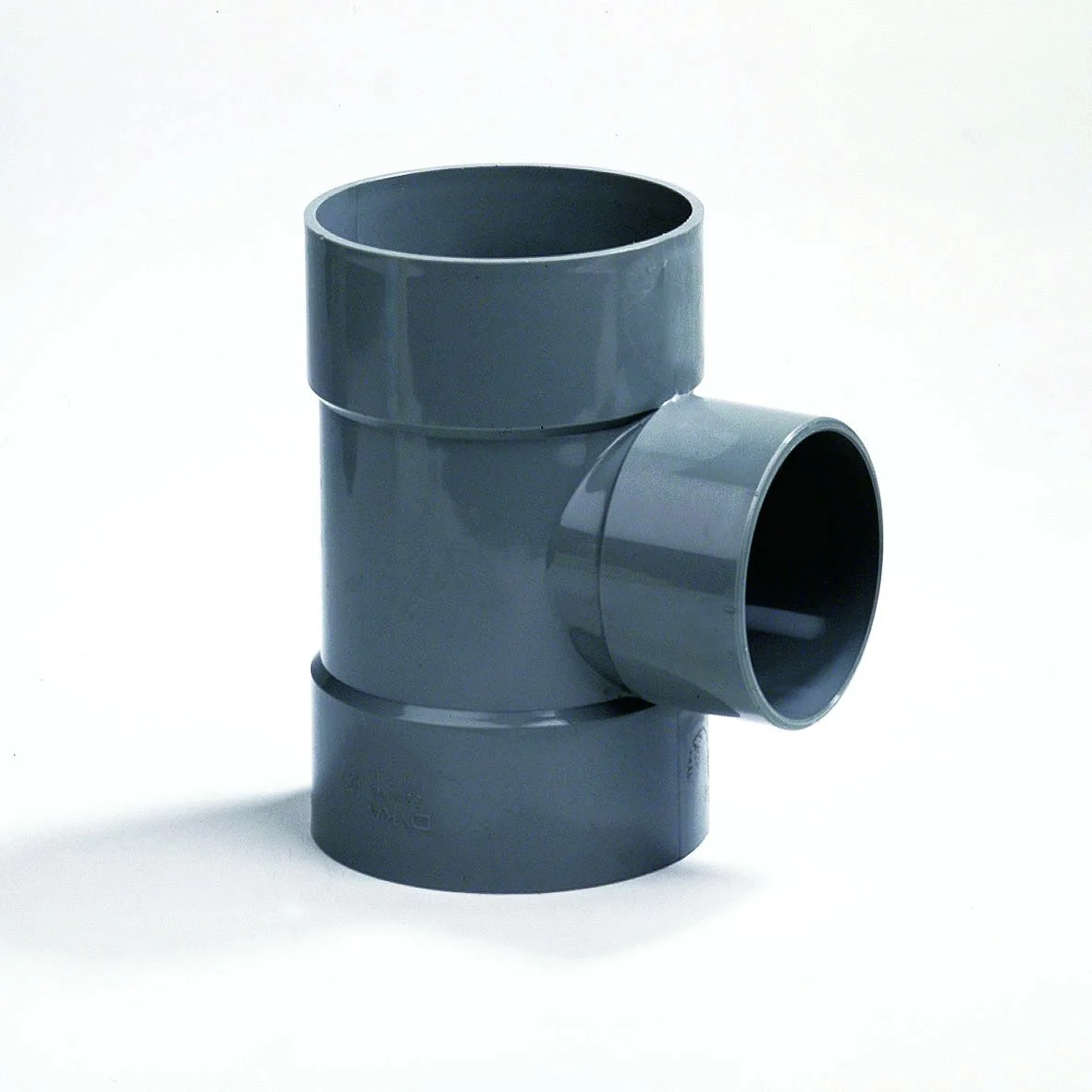 Dyka PVC lijm-T-stuk 90° 110mm FFF grijs BENOR-keur afvoer/sanitair 20022458