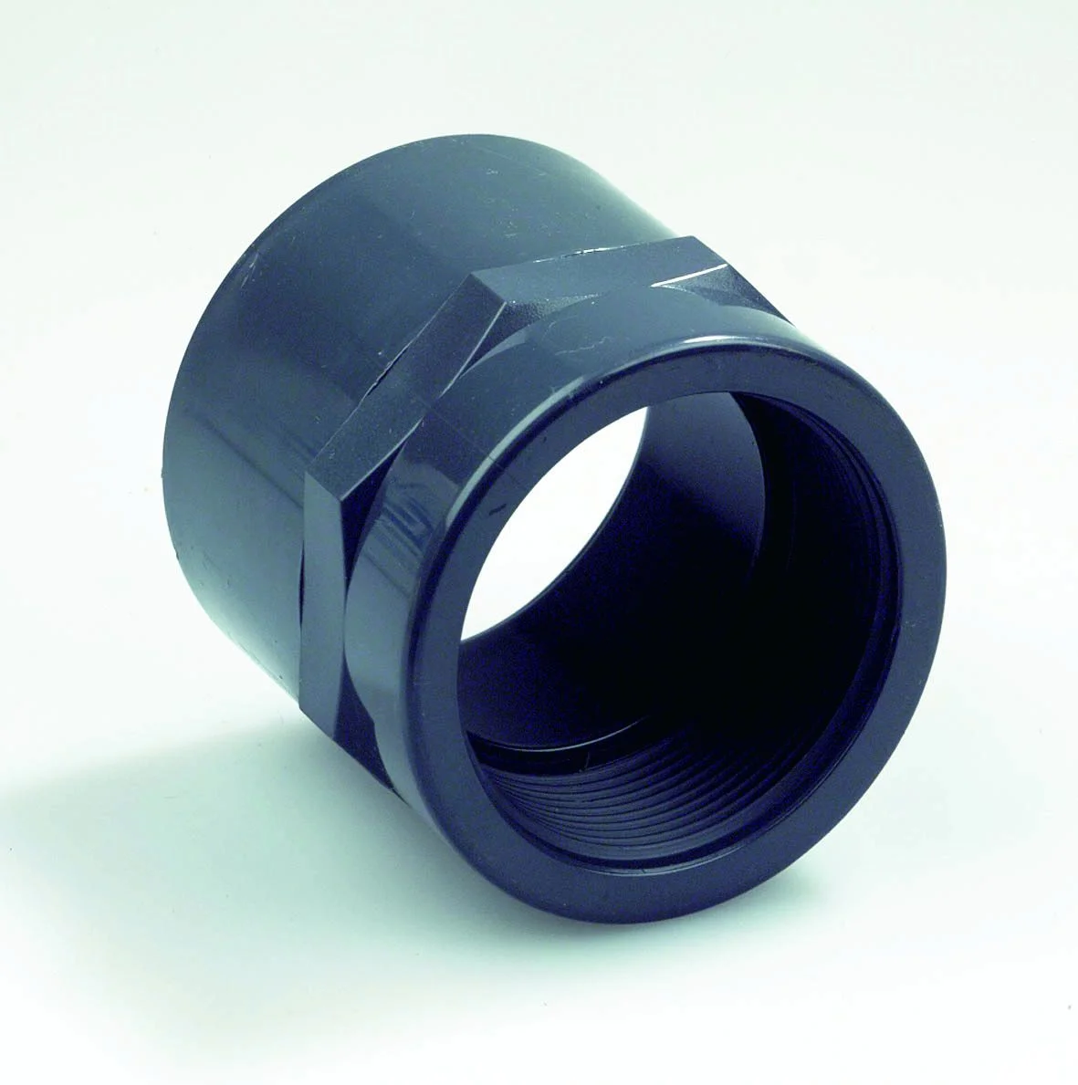 Dyka PVC lijmovergangsstuk 50mm x 6/4" F PN16 grijs riolering 20023954