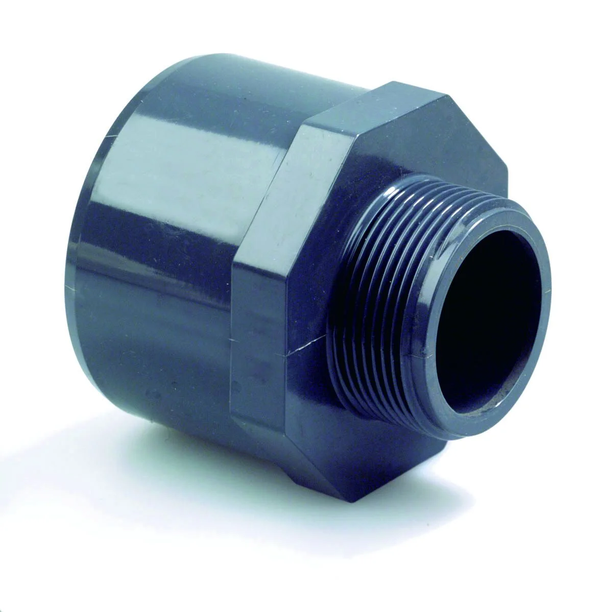 Dyka PVC lijmovergangsstuk 40-50mm x 5/4" M PN16 grijs riolering 20023973