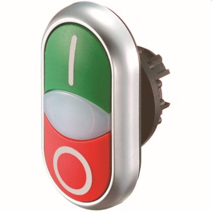 EATON Drukknop dubbel I-0 rood-groen 216700