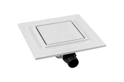 I-Drain Liquid Square One douchesifon 150 x 150 mm met rooster in solid surface - wit ED.SS.SQ.0150.W