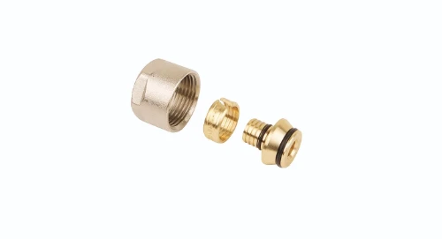 Henco S-serie messing knel klemkoppeling EK3/4 x 16/ alu - vernikkeld - prijs per stuk EK16-2