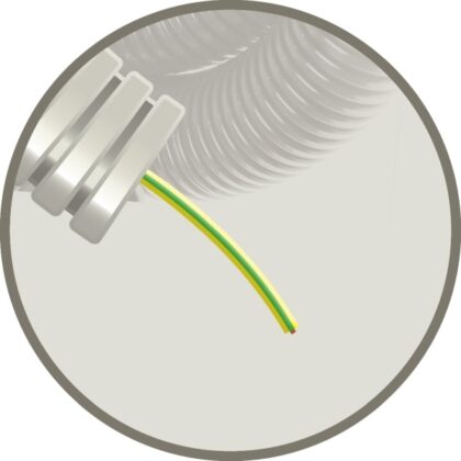 ELFLEX Elflex voorbedrade buis 16mm grijs + installatie VOB 1X6mm² geel/groen EF1G6