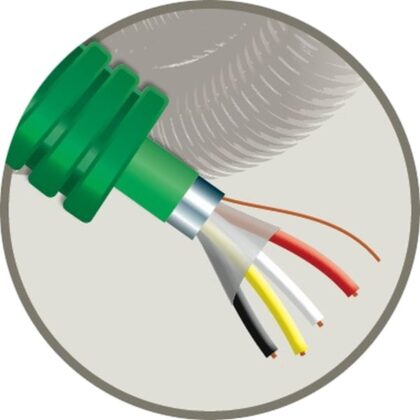 ELFLEX Elflex voorbedrade buis 16mm grijs + Buskabel EIB YCYM 2X2X0