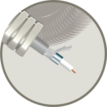 ELFLEX Elflex voorbedrade buis 16mm grijs + coax VOO binnen EFELB1