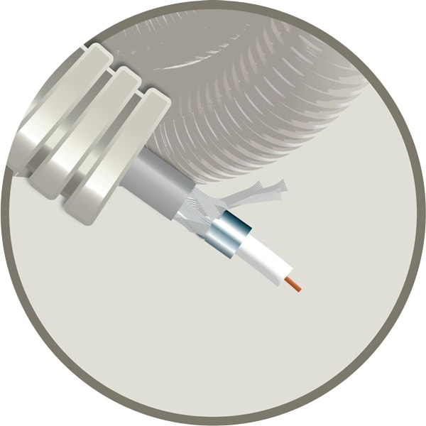 ELFLEX Elflex voorbedrade buis 16mm grijs + coax VOO binnen EFELB1